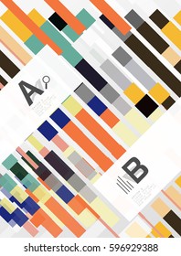 Textura geométrica abstrata com opções infográficas. Plano de fundo de modelo de vetor para layout de fluxo de trabalho de impressão, diagrama, opções de número ou faixa de design da Web
