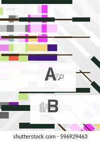 Resumen de textura geométrica con opciones infográficas. Fondo de plantilla de vector para diseño de flujo de trabajo de impresión, diagrama, opciones de número o banner de diseño web