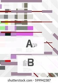 Abstract geometrical texture with infographic options. Vector template background for print workflow layout, diagram, number options or web design banner