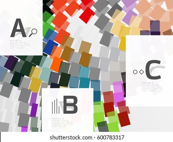 Resumen de textura geométrica con opciones infográficas. Fondo de plantilla de vector para diseño de flujo de trabajo de impresión, diagrama, opciones de número o banner de diseño web