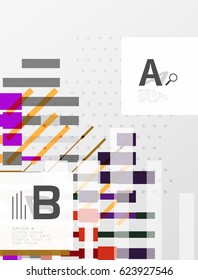 Resumen de textura geométrica con opciones infográficas. Fondo de plantilla de vector para diseño de flujo de trabajo de impresión, diagrama, opciones de número o banner de diseño web