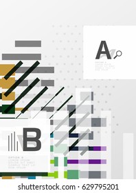 Resumen de textura geométrica con opciones infográficas. Fondo de plantilla de vector para diseño de flujo de trabajo de impresión, diagrama, opciones de número o banner de diseño web