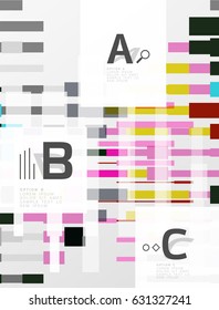 Resumen de textura geométrica con opciones infográficas. Fondo de plantilla de vector para diseño de flujo de trabajo de impresión, diagrama, opciones de número o banner de diseño web