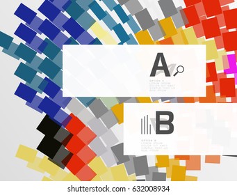 Abstract geometrical texture with infographic options. Vector template background for print workflow layout, diagram, number options or web design banner
