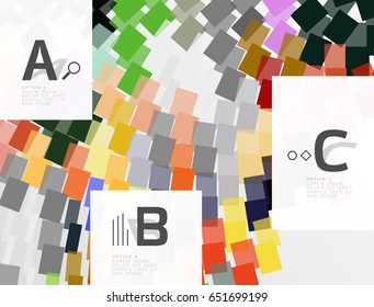 Abstract geometrical texture with infographic options. Vector template background for print workflow layout, diagram, number options or web design banner