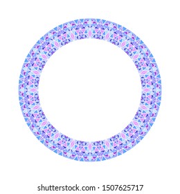 Abstract geometrical triangle round border - polygonal vector design element