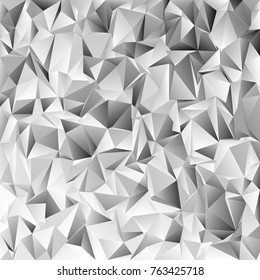 Abstract geometrical triangle tile mosaic background - vector graphic design from triangles in gery tones