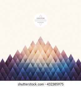 Abstract geometrical triangular hipster textured vector background for design, business, print, web, ui and other
