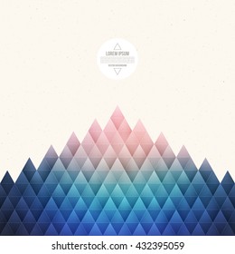 Abstract geometrical triangular hipster textured vector background for design, business, print, web, ui and other