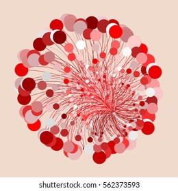 Abstract geometrical unusual composition. Digital artwork for creative graphic design.