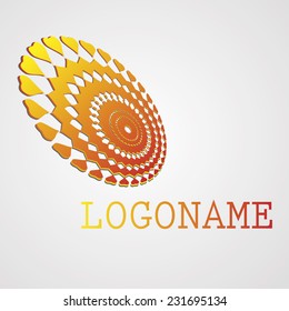 Abstract Geometrical Vector Logo Design Template. 