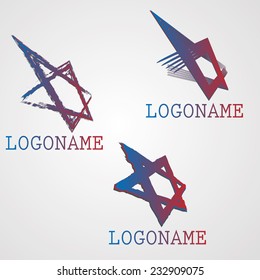 Abstract Geometrical Vector Logo Design Template. 