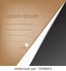 Abstract geometric,white and black color Card paper for text message with layer background, Business Concept, vector illustration