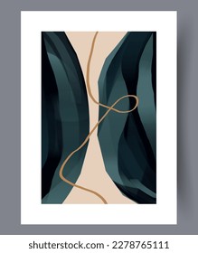 Abstract geometry aesthetic sketch wall art print. Contemporary decorative background with sketch. Wall artwork for interior design. Printable minimal abstract geometry poster.