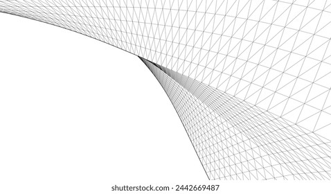 Abstrakte Geometrie Bogen 3D-Illustration