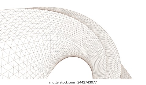 ilustración 3d de arco de geometría abstracta