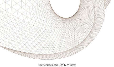 Abstrakte Geometrie Bogen 3D-Illustration
