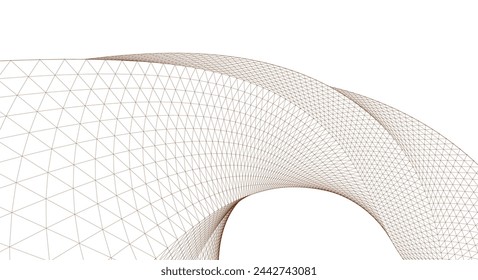 abstract geometry arch 3d illustration