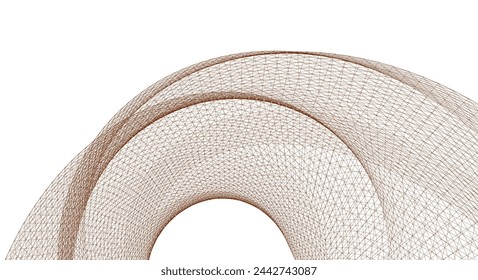 abstract geometry arch 3d illustration