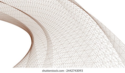 abstract geometry arch 3d illustration