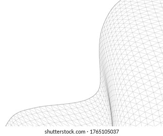 abstract geometry architecture 3d illustration