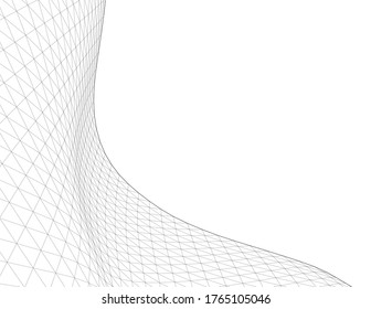 abstract geometry architecture 3d illustration