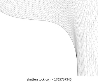 ilustración 3d de la arquitectura de geometría abstracta