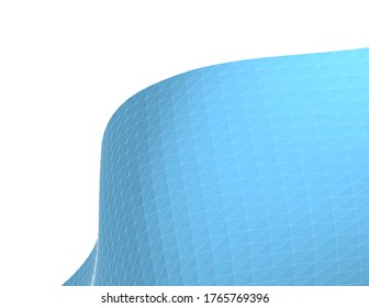 ilustración 3d de la arquitectura de geometría abstracta