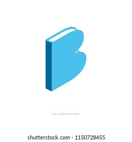 Abstract Geometry B Letter. Isolated Vector Illustration