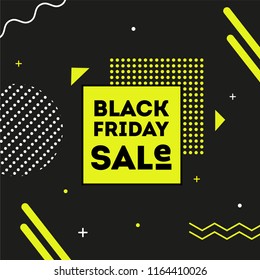 abstract geometry background with Black Friday sale message. Vector pattern in modern style