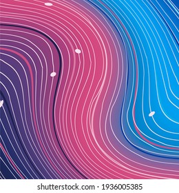 Abstract geometry background. Curved lines.