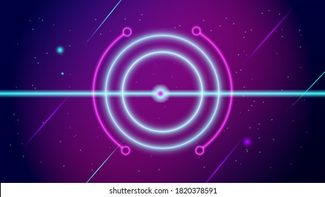 abstrakter geometrischer Hintergrund. galaxische Form. Neonstil