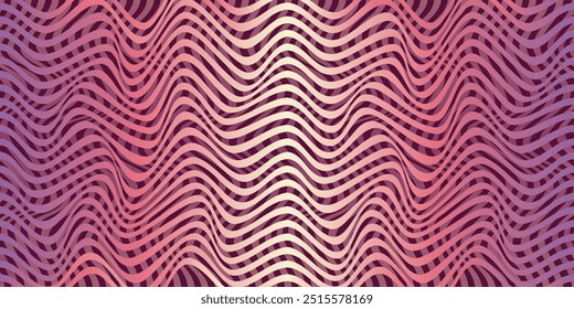 Fundo de geometria abstrata. Listras curvas pintadas por gradiente
