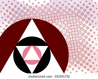 Abstract geometry background with halftone effect