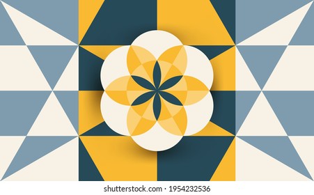 Abstract geometry background. Harmonic rectangle decomposition.