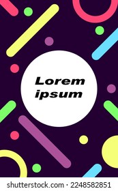 abstract geometry background with Memphis design element. modern wallpaper for presentation.