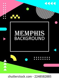 fondo de geometría abstracta con elemento de diseño Memphis. fondo de pantalla moderno para la presentación.