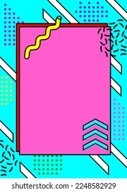 abstract geometry background with Memphis design element. modern wallpaper for presentation.