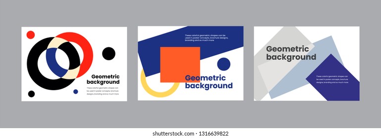 Abstract geometry background with multicolored geometric shapes. Vector illustration.