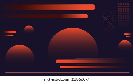 Fondo de geometría abstracta de neón naranja 