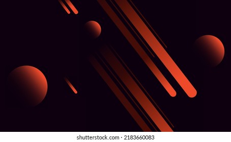 Abstract geometry background neon orange 