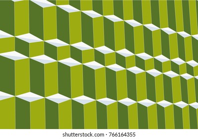 Abstract geometry  background with optical illusion in perspective 