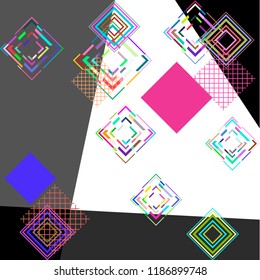 abstract geometry background with rhombus. Vector template for your design