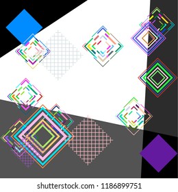 abstract geometry background with rhombus. Vector template for your design