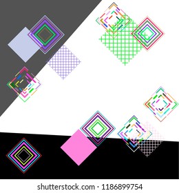 abstract geometry background with rhombus. Vector template for your design