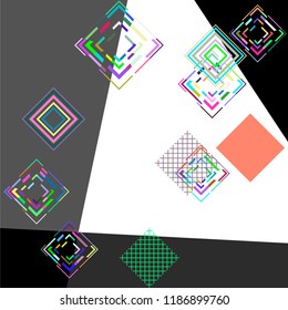 abstract geometry background with rhombus. Vector template for your design