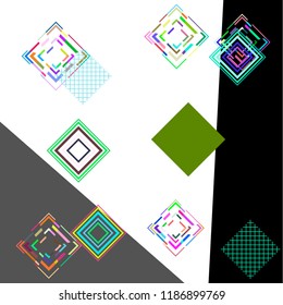 abstract geometry background with rhombus. Vector template for your design