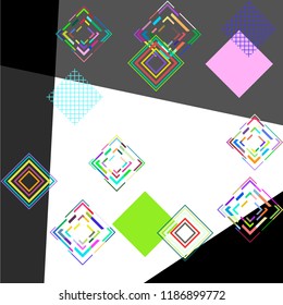 abstract geometry background with rhombus. Vector template for your design