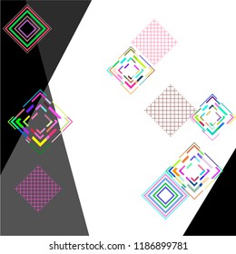 abstract geometry background with rhombus. Vector template for your design