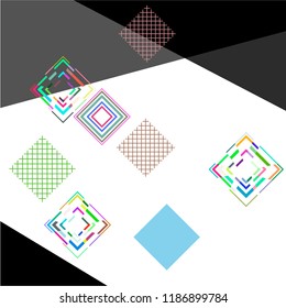 abstract geometry background with rhombus. Vector template for your design